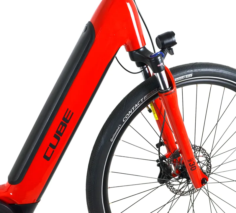 Cube Supreme Sport Hybrid Pro 625 Electric Urban Bike - Small 50 cm - Red-9