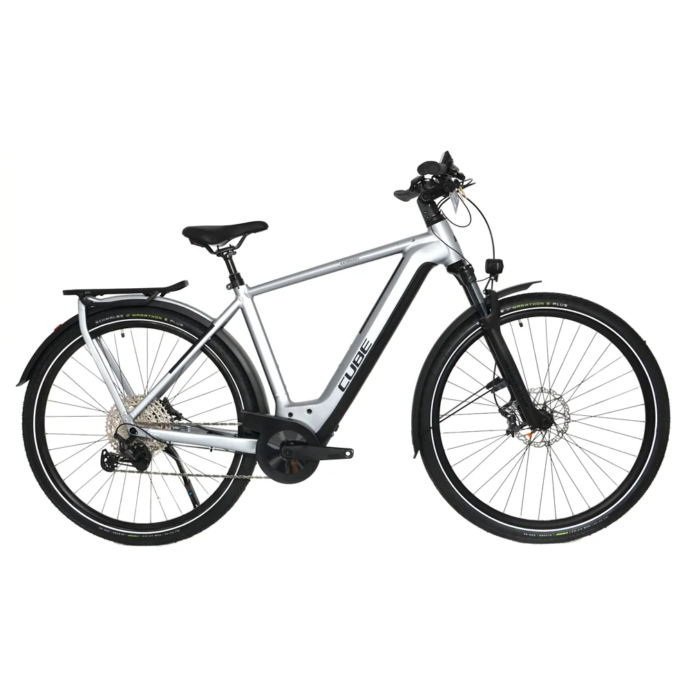uPRISE Bikes Nearly New Cube Kathmandu Hybrid SLX 750 Electric Hybrid Bike - Medium - Polarsilver | Price match, 365 day return s, 18-Month Warranty, Finance Available & Free UK Delivery