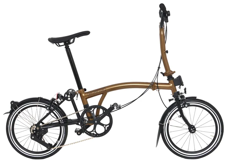 Ex Demo Brompton M4L P Line Urban 2024 Folding Bike - Bronze Sky 50T