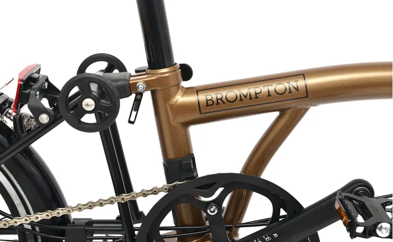 Ex Demo Brompton M4L P Line Urban 2024 Folding Bike - Bronze Sky 50T-2