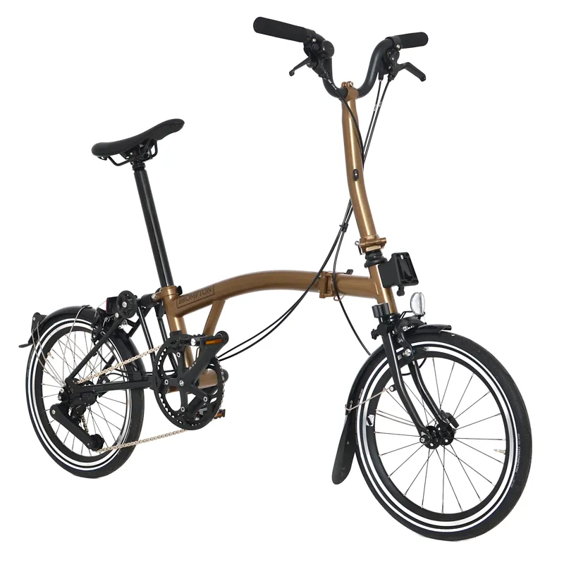 Ex Demo Brompton M4L P Line Urban 2024 Folding Bike - Bronze Sky 50T-7