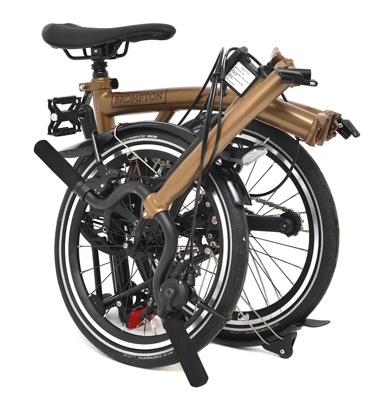Ex Demo Brompton M4L P Line Urban 2024 Folding Bike - Bronze Sky 50T-6