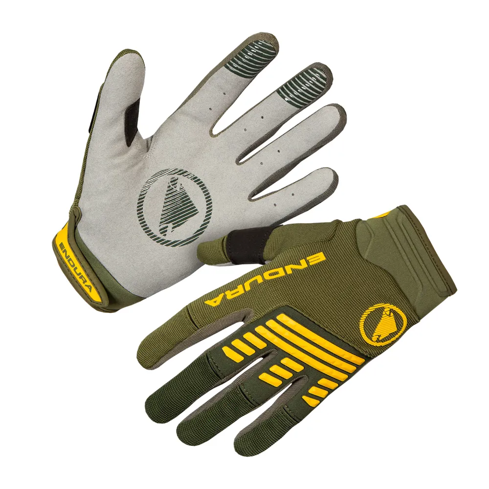 uPRISE Bikes Endura SingleTrack Long Finger Gloves - Olive Green | Price match, 365 day return s, 18-Month Warranty, Finance Available & Free UK Delivery