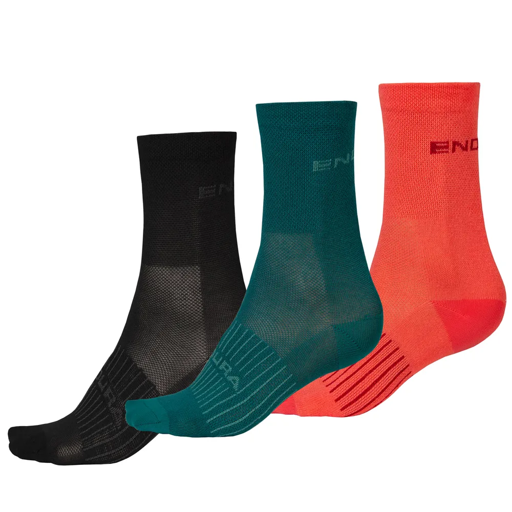 uPRISE Bikes Endura Coolmax Women's Race Socks Triple Pack - Black - One Size | Price match, 365 day return s, 18-Month Warranty, Finance Available & Free UK Delivery