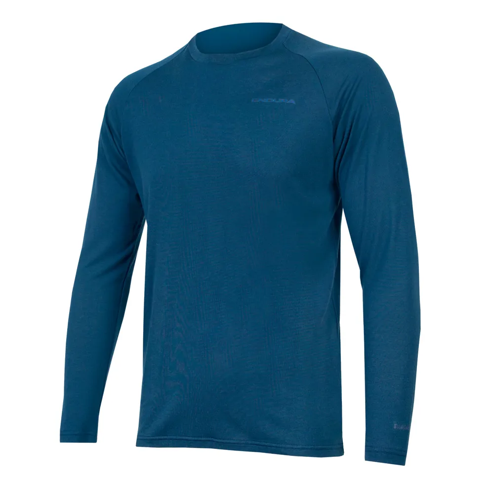 uPRISE Bikes Endura BaaBaa Blend Men's Long Sleeve Baselayer - Blueberry | Price match, 365 day return s, 18-Month Warranty, Finance Available & Free UK Delivery