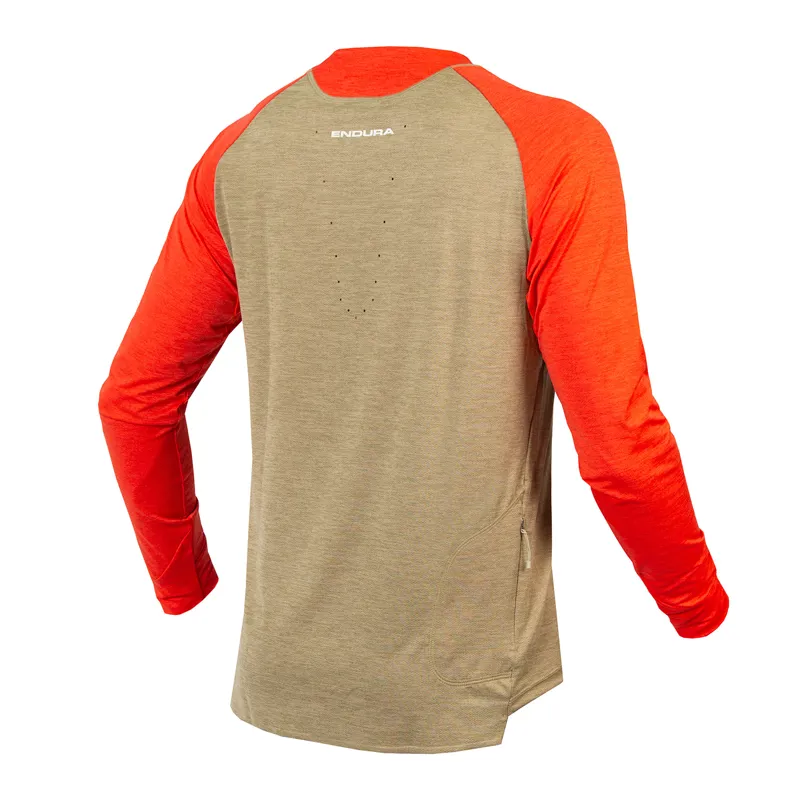 Endura SingleTrack Men's Long Sleeve Jersey - Mushroom-1