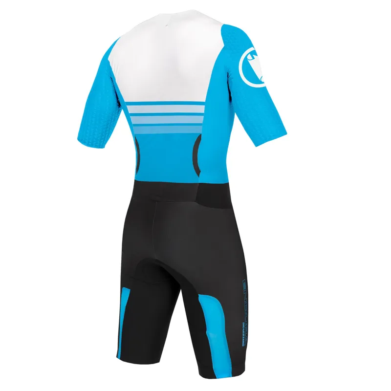 Endura QDC D2Z Short Sleeve Tri Suit II with SST - Hi-Viz Blue-1