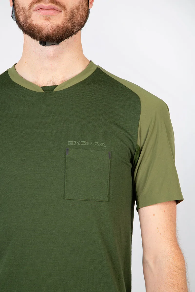 Endura GV500 Foyle Men's Causal Gravel T-Shirt - Olive Green-2