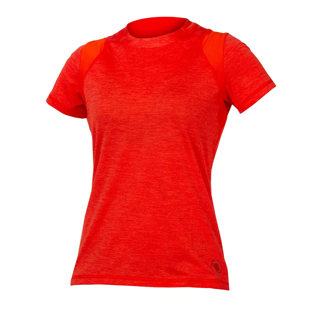 uPRISE Bikes Endura SingleTrack Women's Short Sleeve Jersey - Paprika | Price match, 365 day return s, 18-Month Warranty, Finance Available & Free UK Delivery
