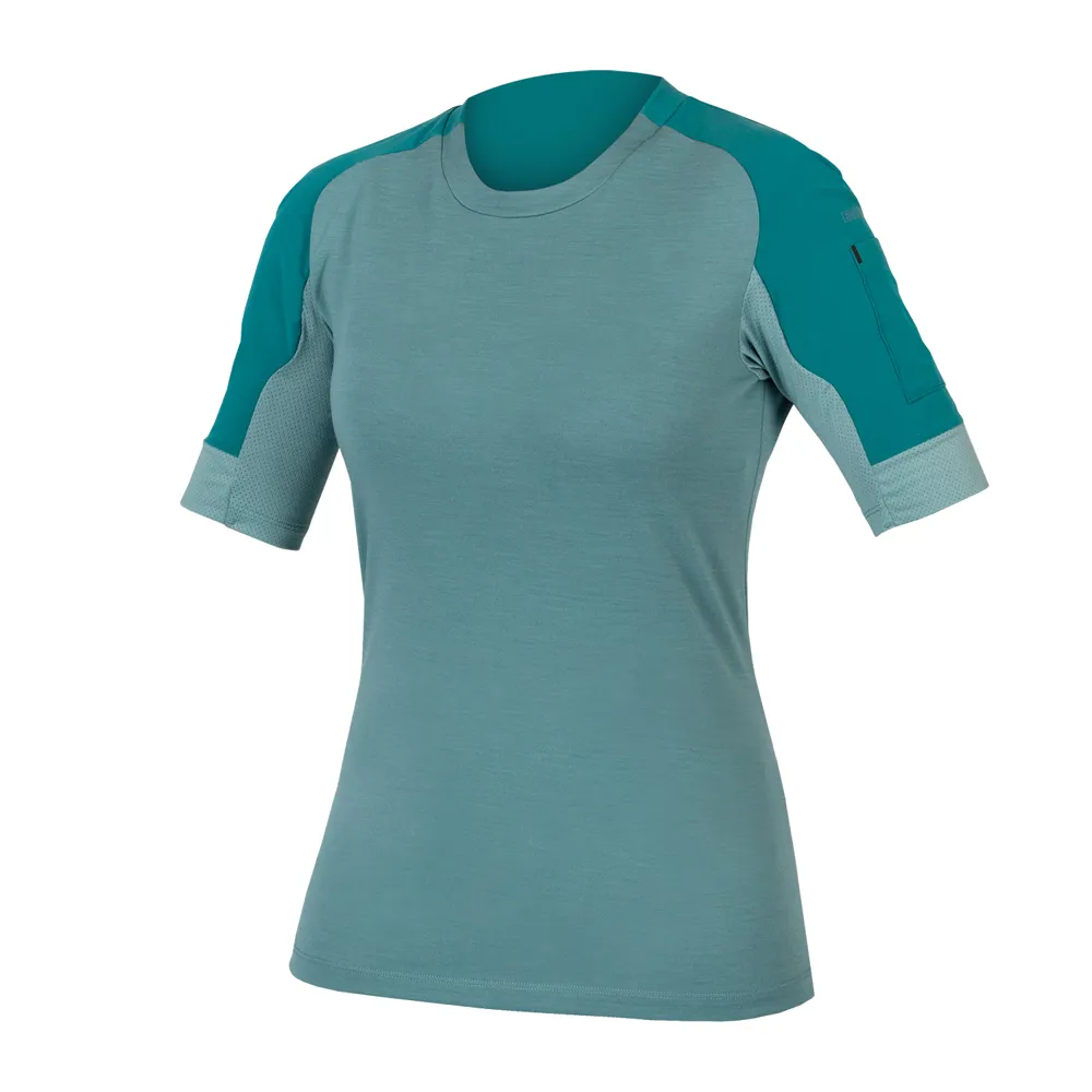 uPRISE Bikes Endura GV500 Women's Short Sleeve Jersey - Spruce Green | Price match, 365 day return s, 18-Month Warranty, Finance Available & Free UK Delivery