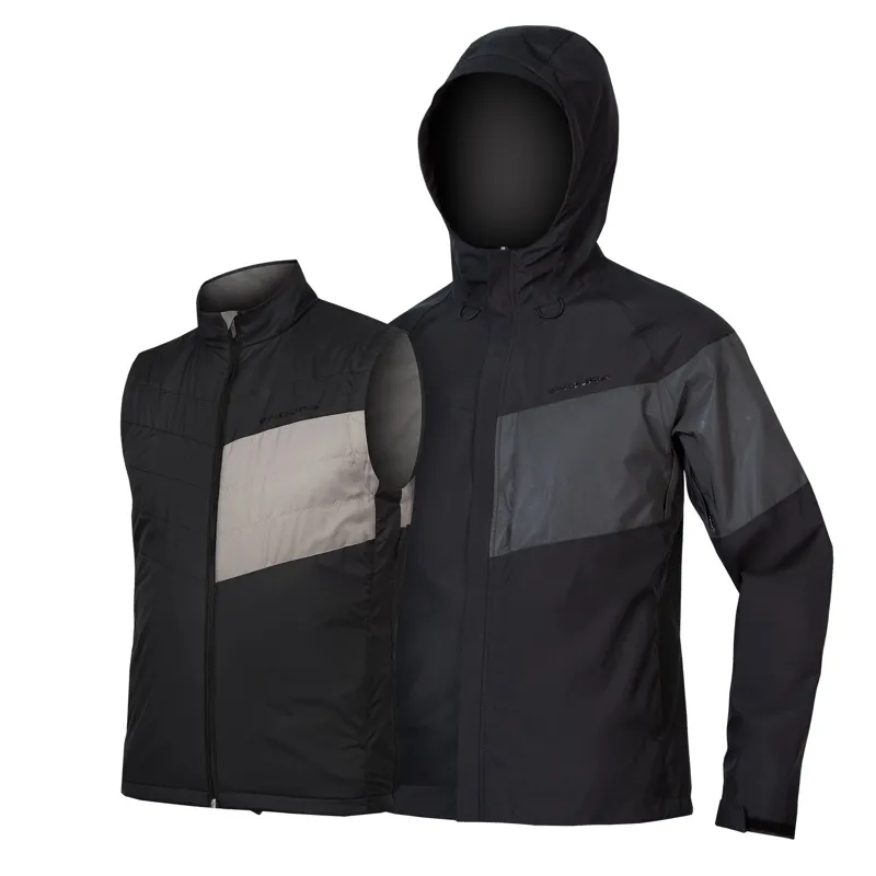 Endura Urban Luminite 3 In 1 Waterproof Jacket II - Black