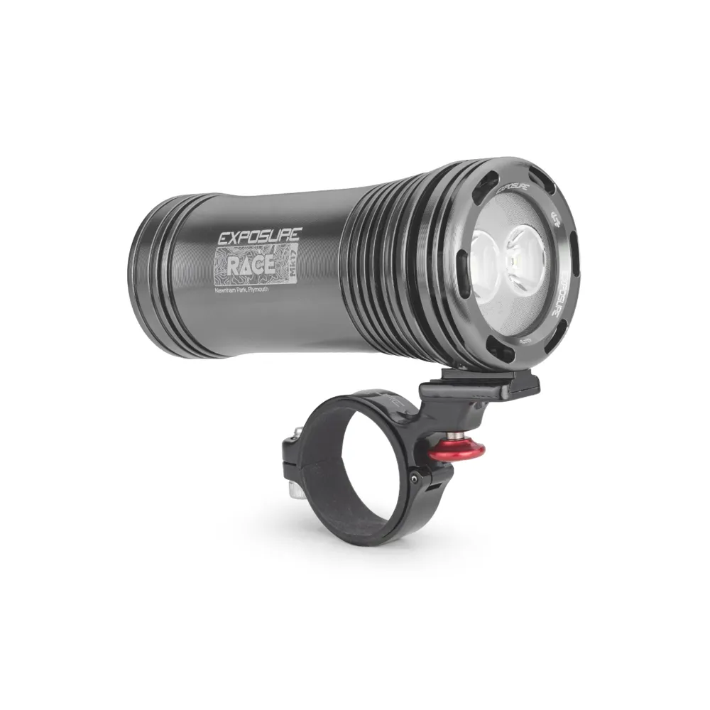 uPRISE Bikes Exposure Race Mk17 Rechargeable Front Light - Grey Black | Price match, 365 day return s, 18-Month Warranty, Finance Available & Free UK Delivery