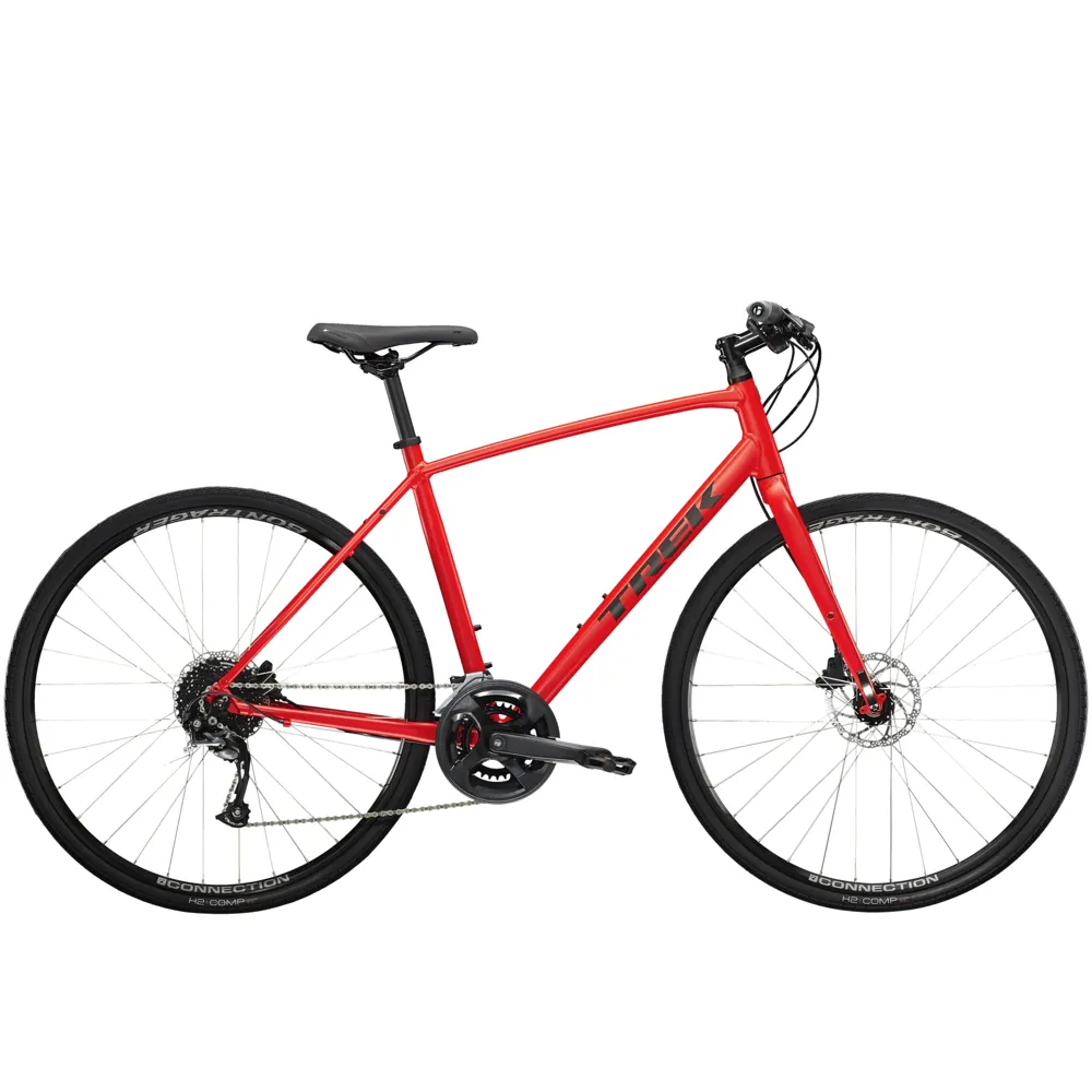 uPRISE Bikes Trek FX 2 Disc Hybrid Bike - Viper Red | Price match, 365 day return s, 18-Month Warranty, Finance Available & Free UK Delivery