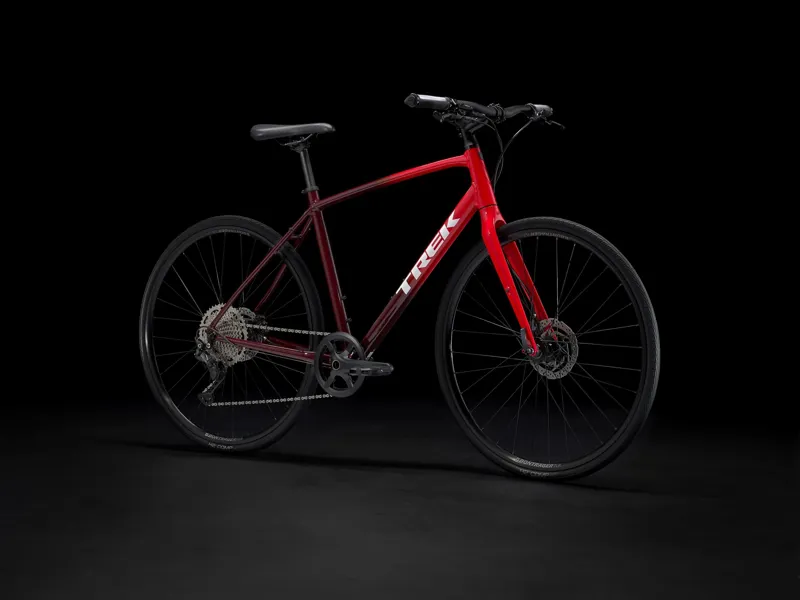 Trek FX 3 Disc Hybrid Bike - Viper Red/Cobra Blood Fade-1