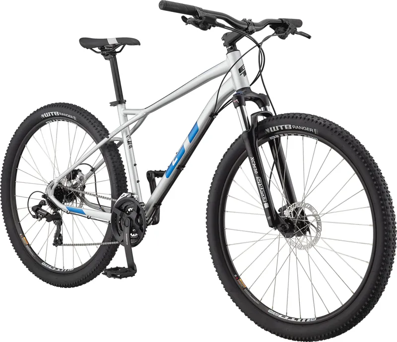 GT Aggressor Expert 27.5/29er Hardtail Mountain Bike - Silver-1