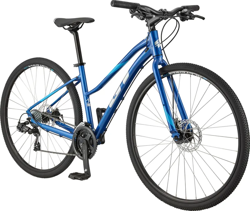 GT Transeo Sport Women's 2024 Hybrid Bike - Gloss Blue-1