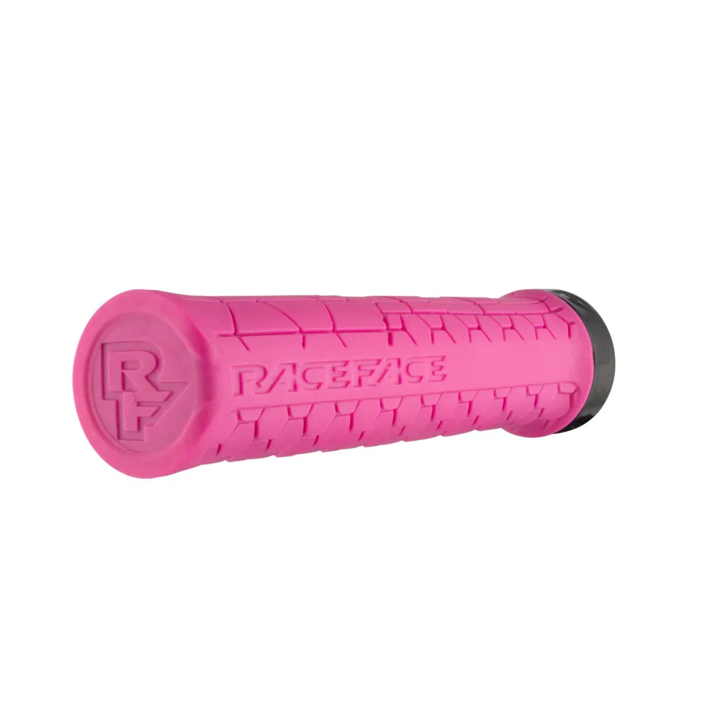 uPRISE Bikes Race Face Getta Grip Lock-On MTB Grips -  Magenta/Black | Price match, 365 day return s, 18-Month Warranty, Finance Available & Free UK Delivery