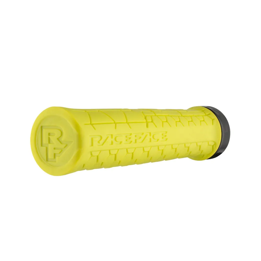 uPRISE Bikes Race Face Getta Grip Lock-On MTB Grips - Yellow/Black | Price match, 365 day return s, 18-Month Warranty, Finance Available & Free UK Delivery
