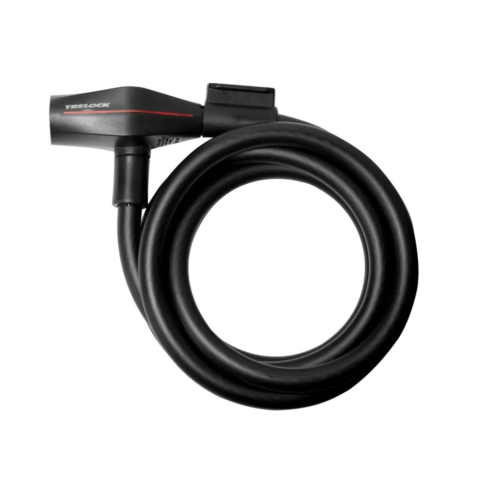 uPRISE Bikes Trelock SK312 Curly Cable Lock - 180cmx12mm - Black | Price match, 365 day return s, 18-Month Warranty, Finance Available & Free UK Delivery