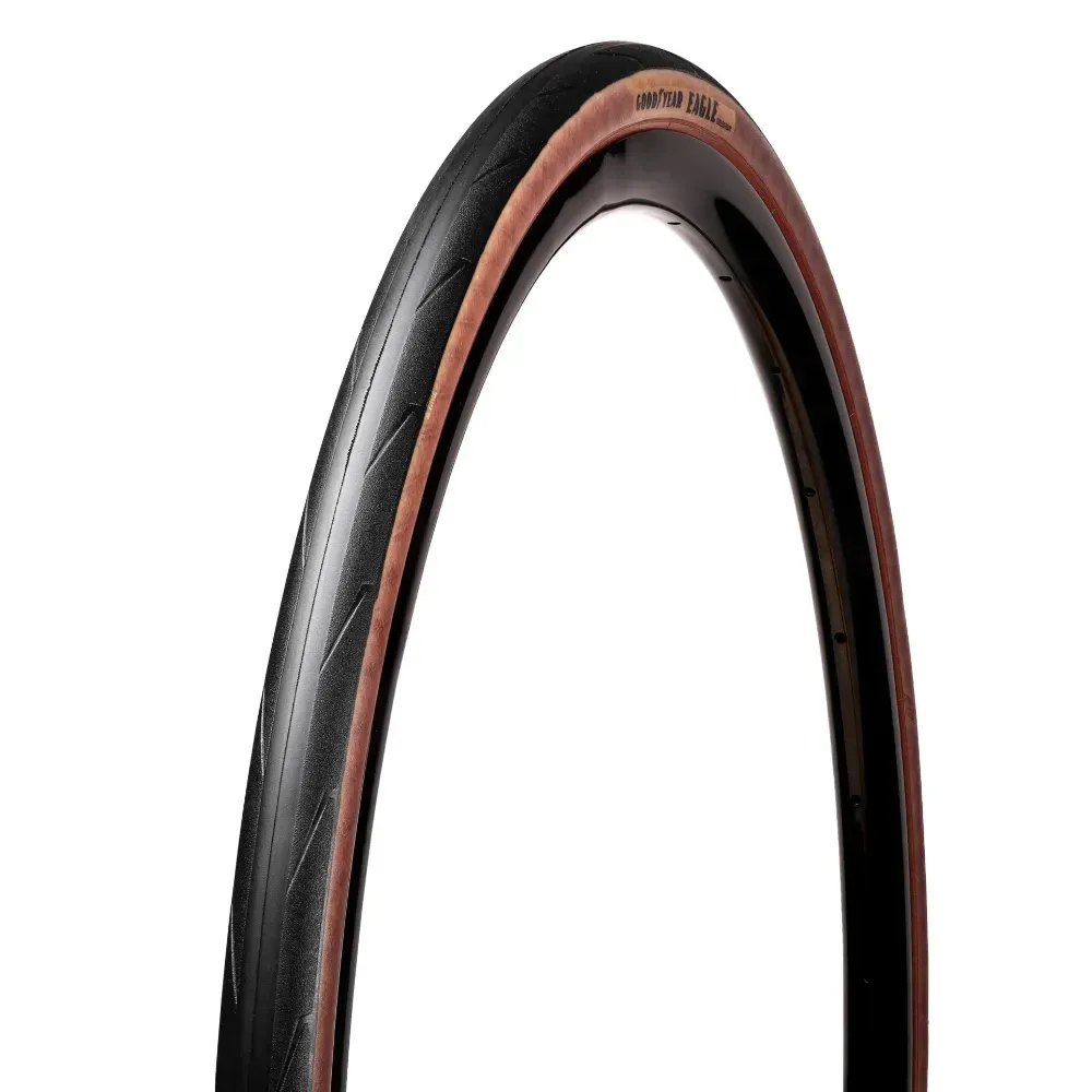 uPRISE Bikes Goodyear Eagle Tube Type Road Bike Tyre - Tan | Price match, 365 day return s, 18-Month Warranty, Finance Available & Free UK Delivery