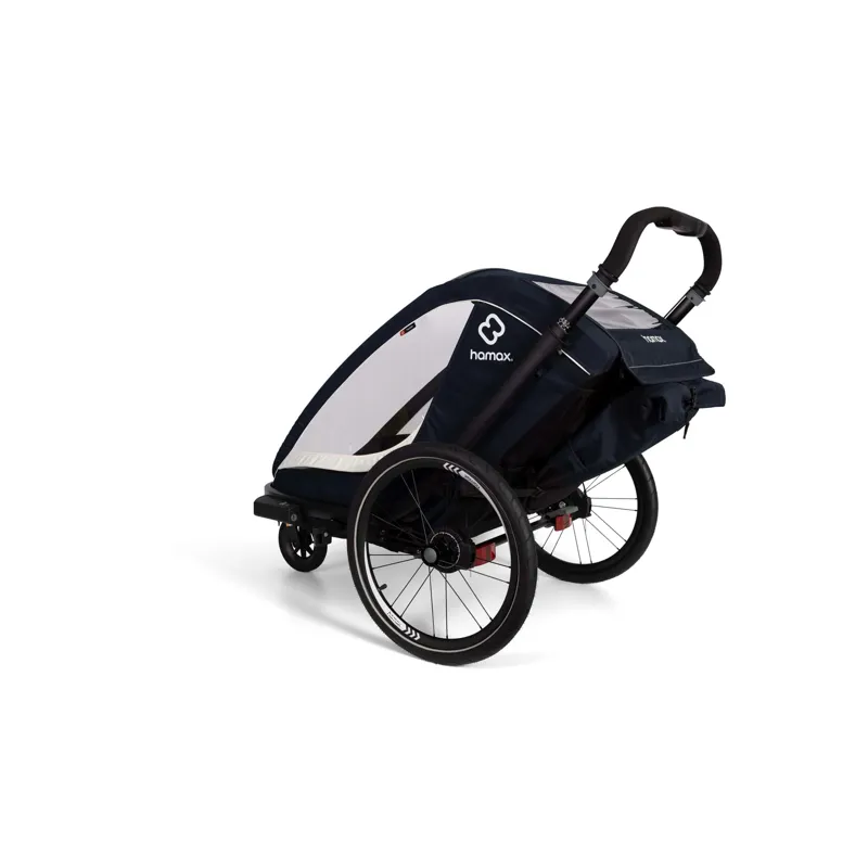 Hamax Breeze Twin Child Bike Trailer - Navy/Cream-6