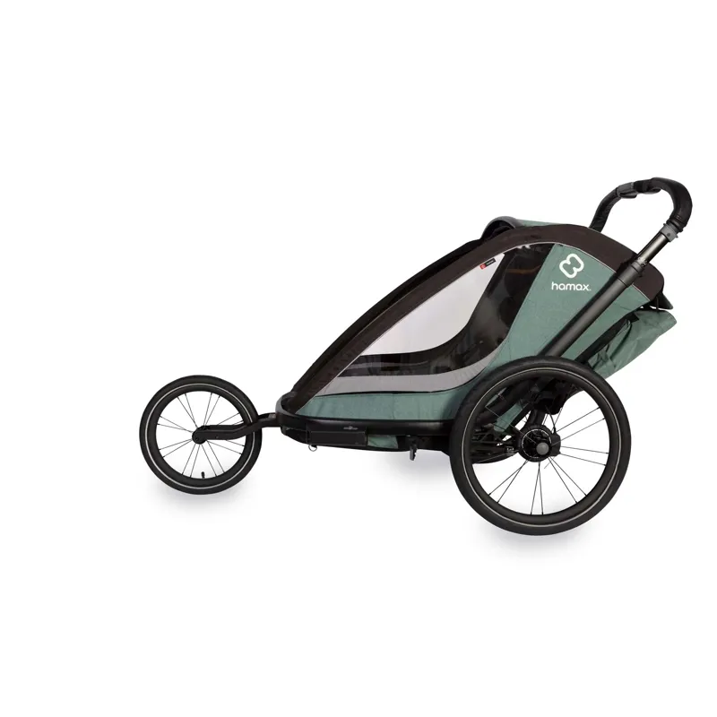 Hamax Cocoon Single Child Bike Trailer - Green/Black-1