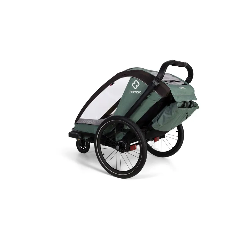 Hamax Cocoon Single Child Bike Trailer - Green/Black-4