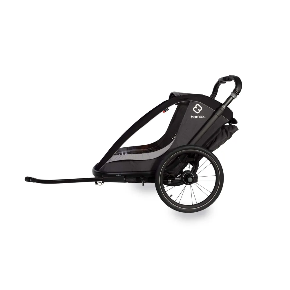 uPRISE Bikes Hamax Cocoon Single Child Bike Trailer - Grey/Black | Price match, 365 day return s, 18-Month Warranty, Finance Available & Free UK Delivery