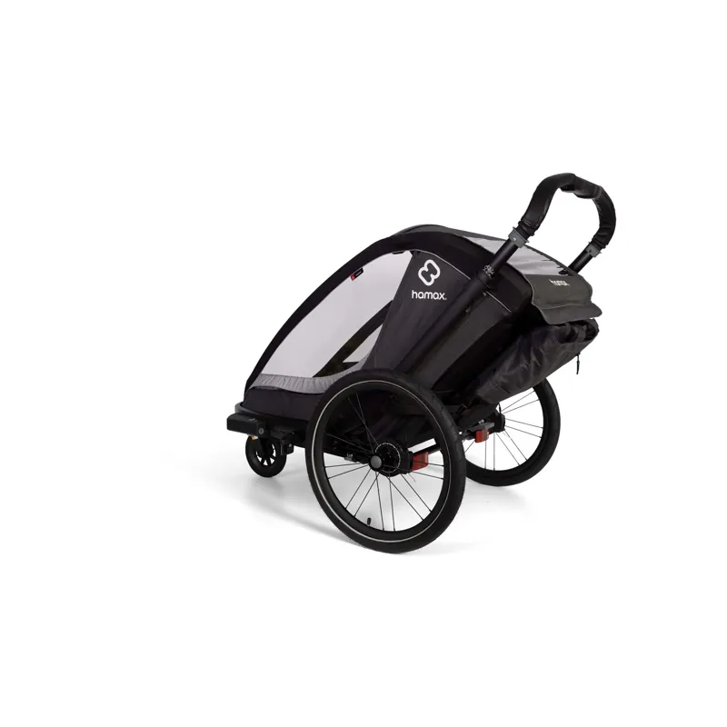 Hamax Cocoon Single Child Bike Trailer - Grey/Black-4