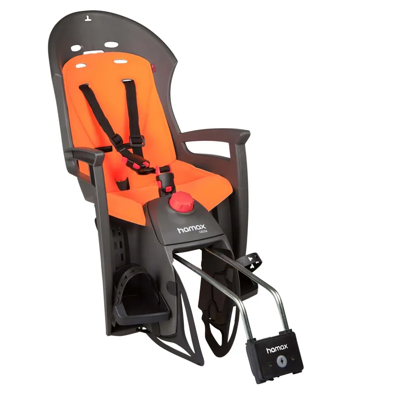 Hamax Siesta Reclinable Frame Mounted Rear Child Seat Grey Orange