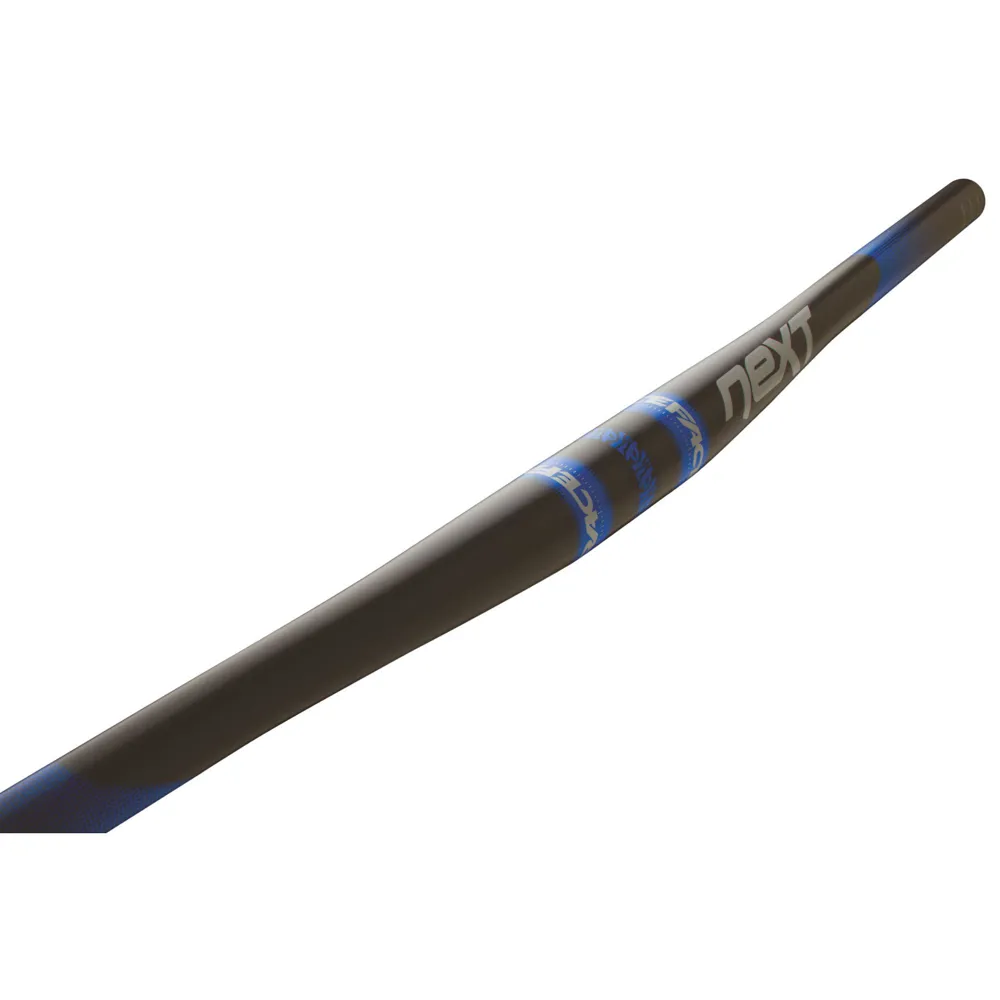 uPRISE Bikes Race Face Next Flat Wide MTB Handlebar - 720mm - Black/Blue | Price match, 365 day return s, 18-Month Warranty, Finance Available & Free UK Delivery