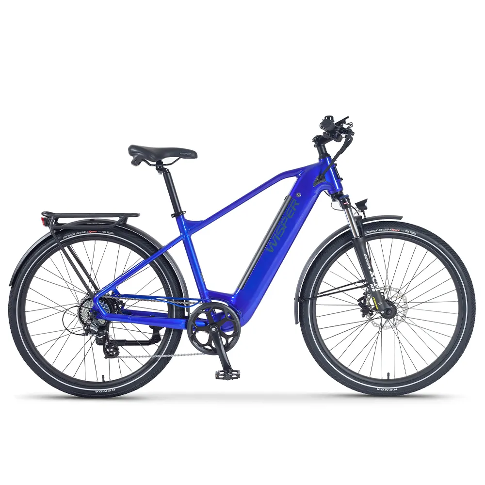 uPRISE Bikes Wisper Wayfarer H9 Hub Crossbar City Electric Bike - Blue 18 inch | Price match, 365 day return s, 18-Month Warranty, Finance Available & Free UK Delivery