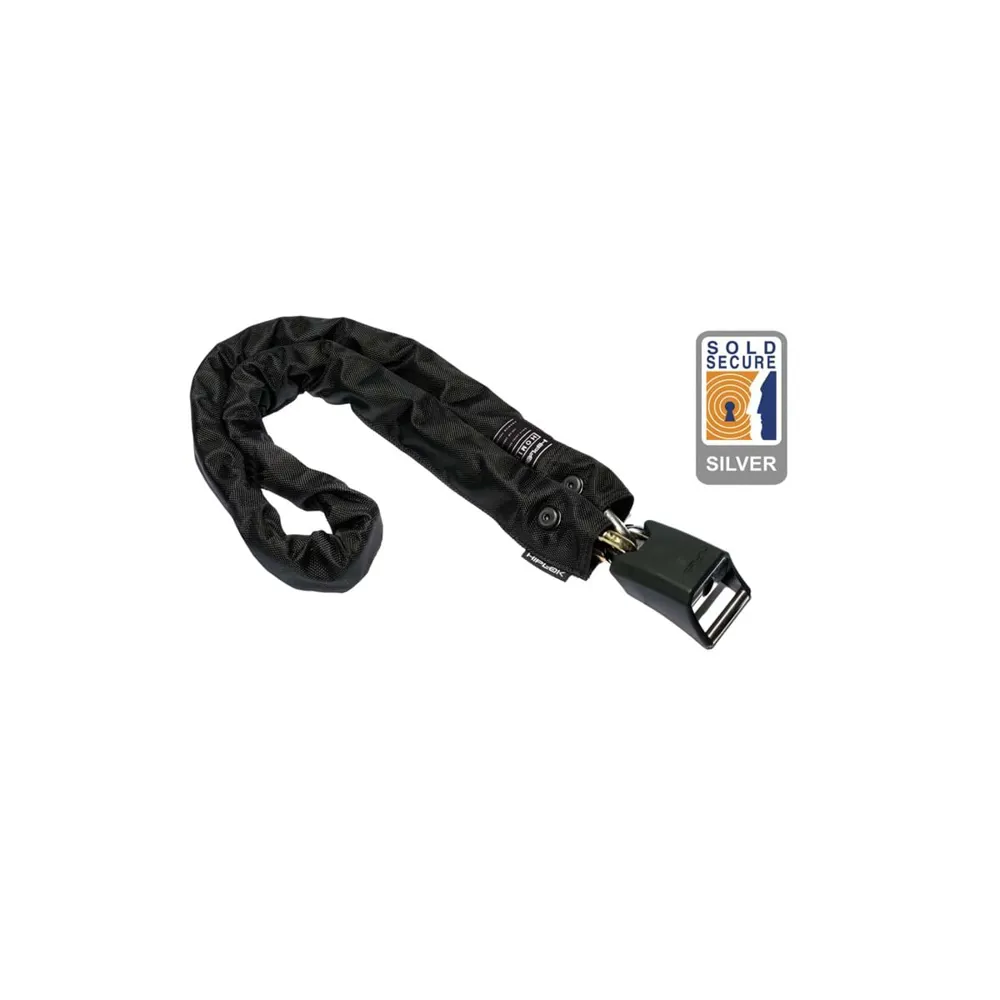 uPRISE Bikes Hiplok Homie Silver Chain Lock - Black | Price match, 365 day return s, 18-Month Warranty, Finance Available & Free UK Delivery