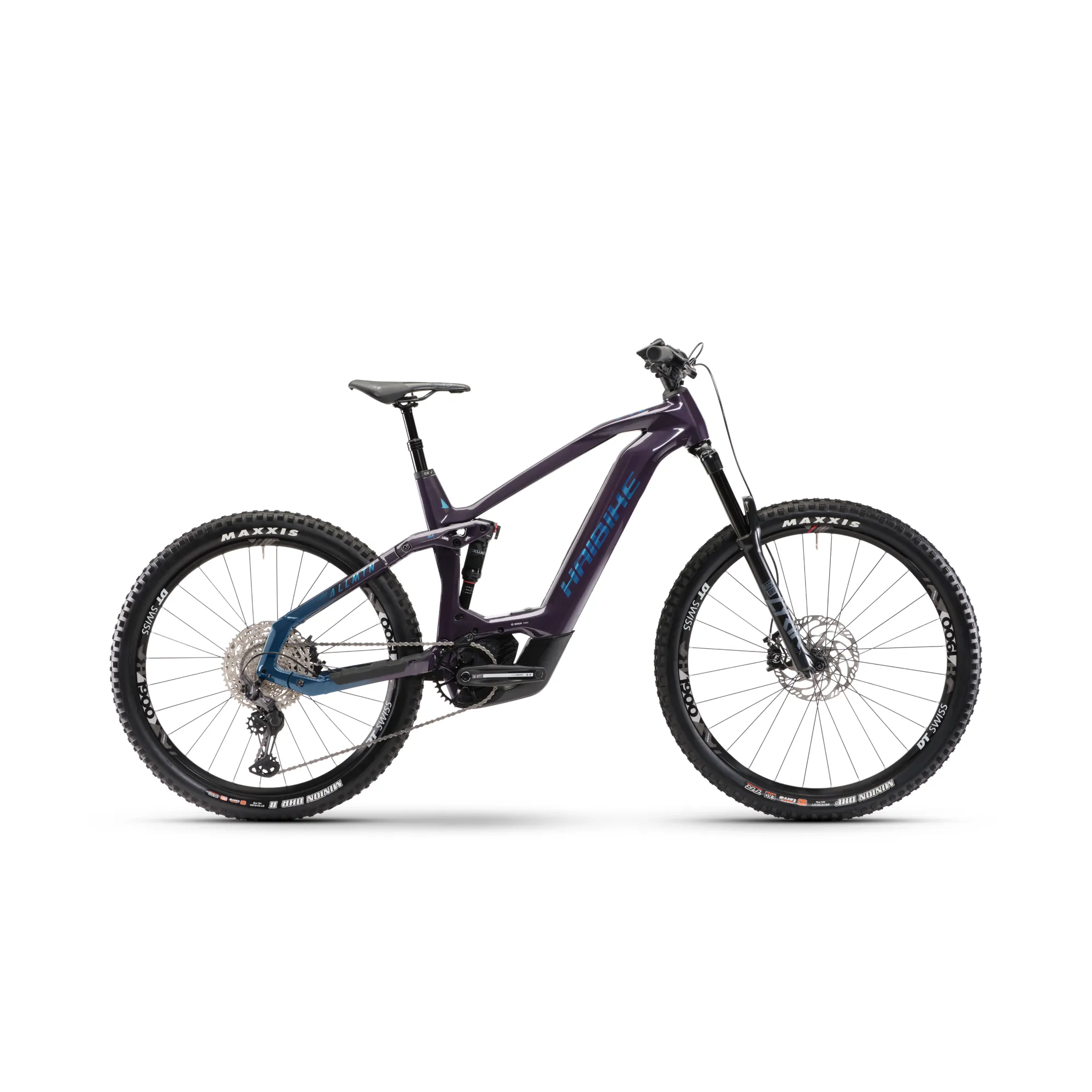 Haibike Allmtn CF 11 Electric Full Suspension MTB Purple Navy