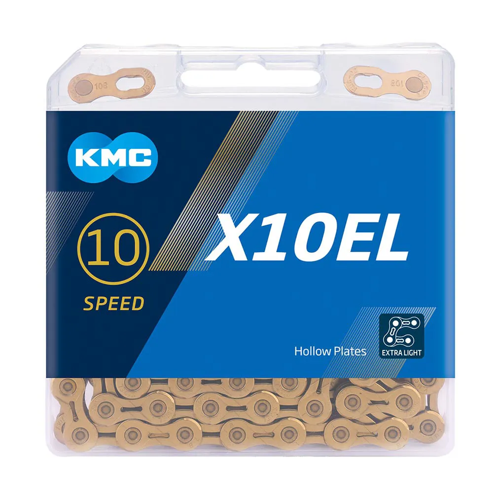uPRISE Bikes Kmc KMC X10 EL Ti-N 114 Links 10 Speed Chain - Gold | Price match, 365 day return s, 18-Month Warranty, Finance Available & Free UK Delivery