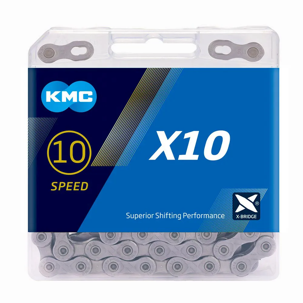 uPRISE Bikes Kmc KMC X10 114 Links 10 Speed Chain - Grey | Price match, 365 day return s, 18-Month Warranty, Finance Available & Free UK Delivery