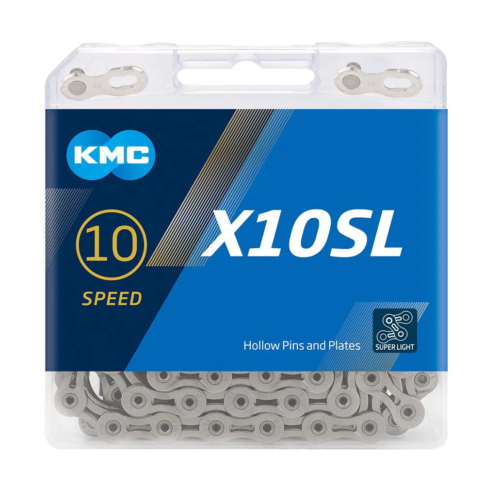 uPRISE Bikes Kmc KMC X10 SL 114 Links 10 Speed Chain - Silver | Price match, 365 day return s, 18-Month Warranty, Finance Available & Free UK Delivery