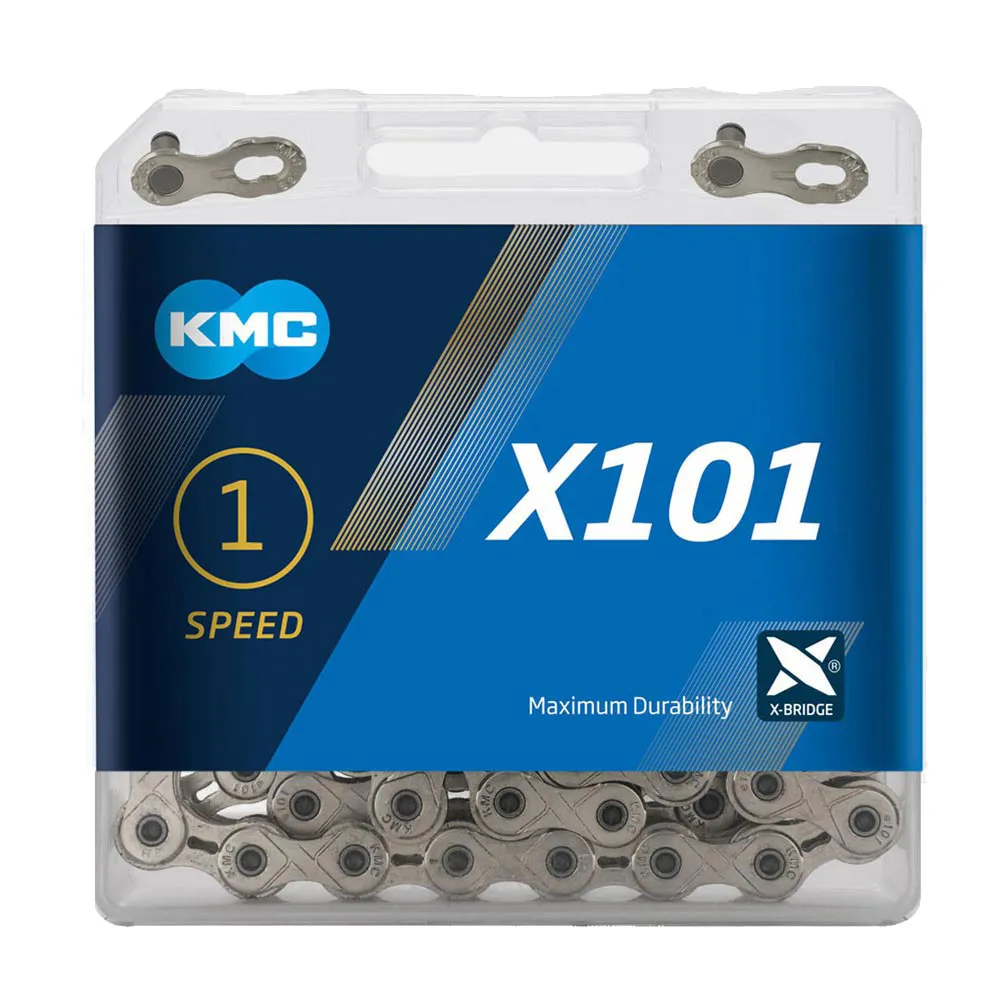 uPRISE Bikes Kmc KMC X101 112 Links Single Speed Chain - Silver | Price match, 365 day return s, 18-Month Warranty, Finance Available & Free UK Delivery