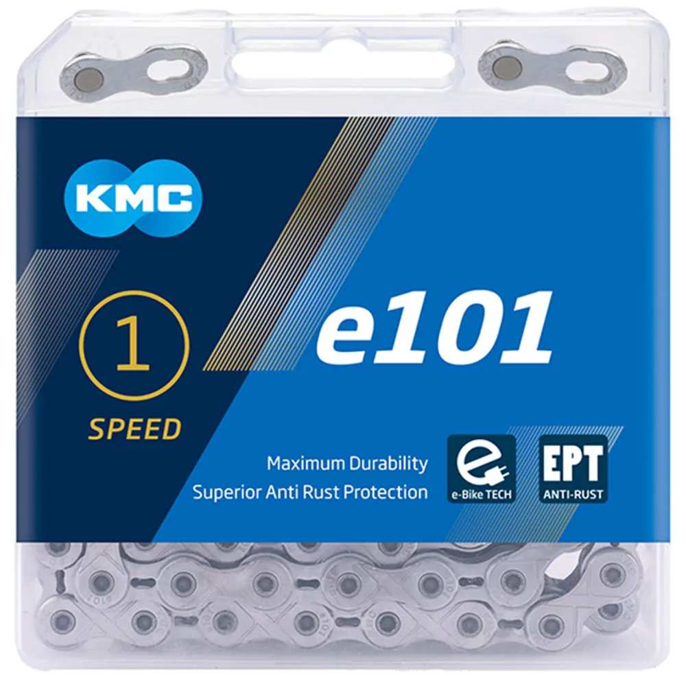 uPRISE Bikes Kmc KMC E101 Ept 112 links Single Speed E-Blike Chain - Silver | Price match, 365 day return s, 18-Month Warranty, Finance Available & Free UK Delivery