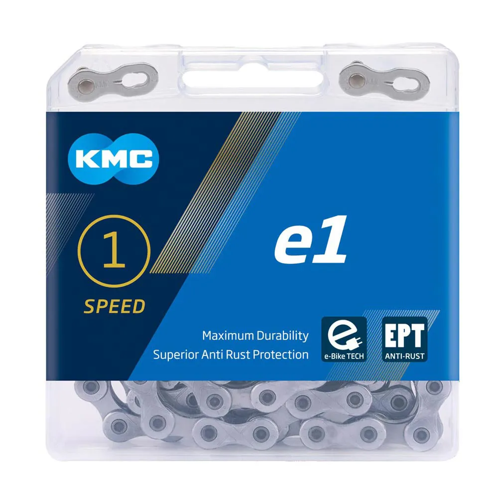 uPRISE Bikes Kmc KMC E1 Ept 130 Links Single Speed E-Bike Chain - Silver | Price match, 365 day return s, 18-Month Warranty, Finance Available & Free UK Delivery