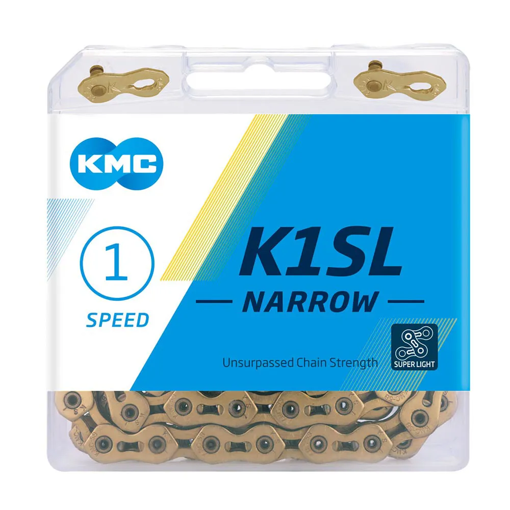 uPRISE Bikes Kmc KMC K1 SL Narrow Ti-N 100 Links Single Speed BMX Chain - Gold | Price match, 365 day return s, 18-Month Warranty, Finance Available & Free UK Delivery