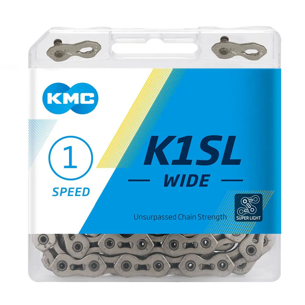 uPRISE Bikes Kmc KMC K1 SL Wide 100 links Single Speed BMX Chain - Silver | Price match, 365 day return s, 18-Month Warranty, Finance Available & Free UK Delivery