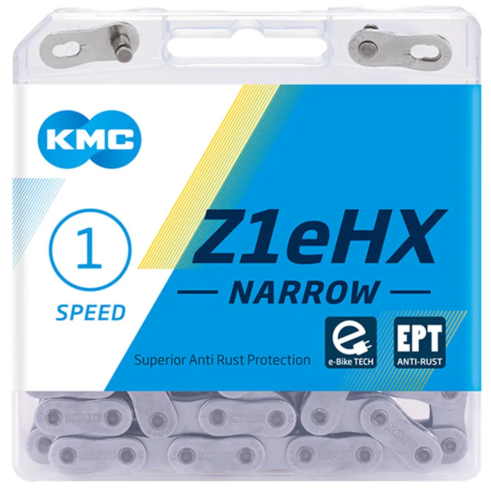 uPRISE Bikes Kmc KMC Z1eHX EPT Narrow 112 Links Single Speed Chain - Silver | Price match, 365 day return s, 18-Month Warranty, Finance Available & Free UK Delivery