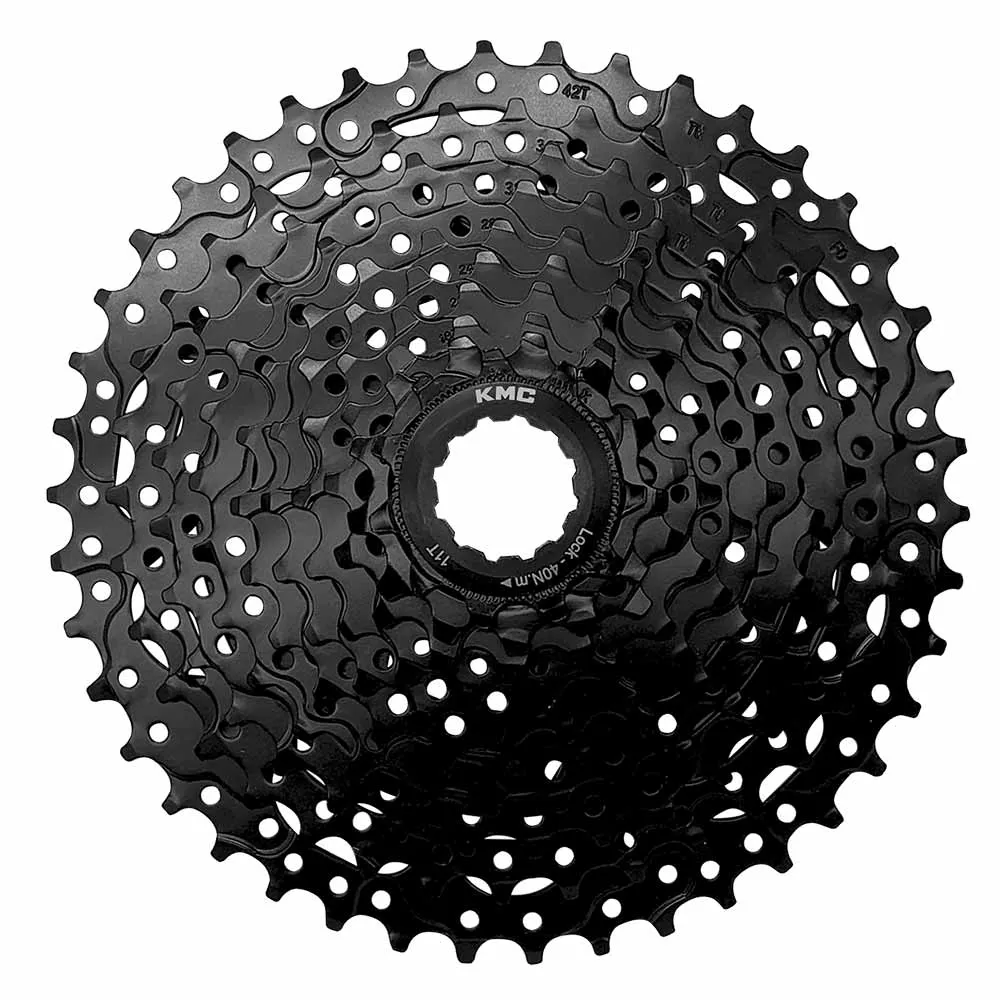 uPRISE Bikes Kmc KMC REACT X10 10 Speed 11/42T Cassette - Black | Price match, 365 day return s, 18-Month Warranty, Finance Available & Free UK Delivery