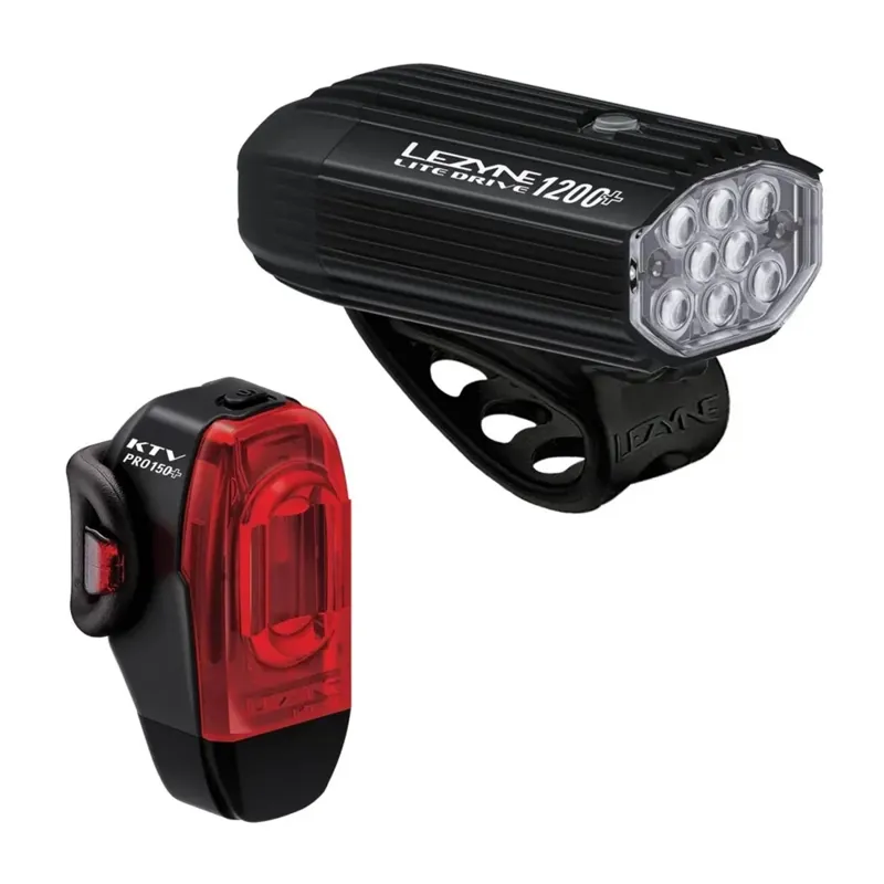 Lezyne Lite Drive 1200+ / KTV Drive Pro+ Light Set - Black