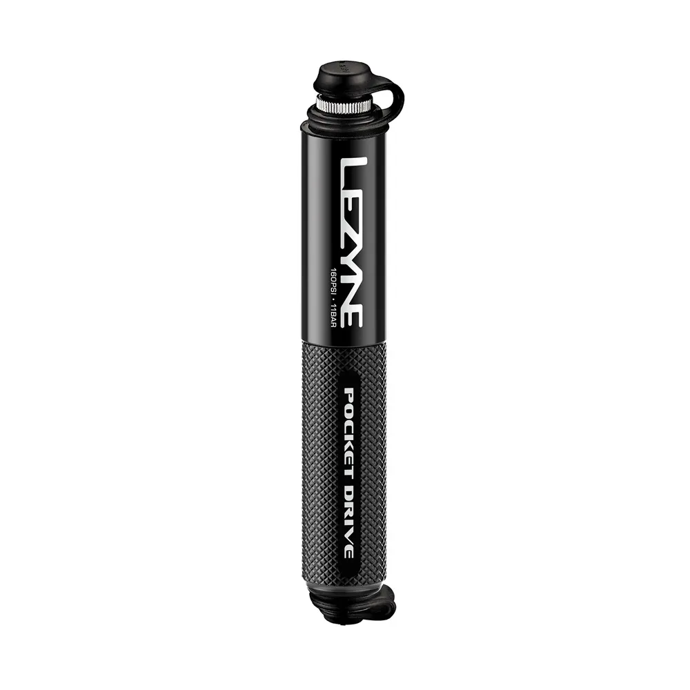 uPRISE Bikes Lezyne Pocket Drive High Volume Loaded Hand Pump- Black | Price match, 365 day return s, 18-Month Warranty, Finance Available & Free UK Delivery