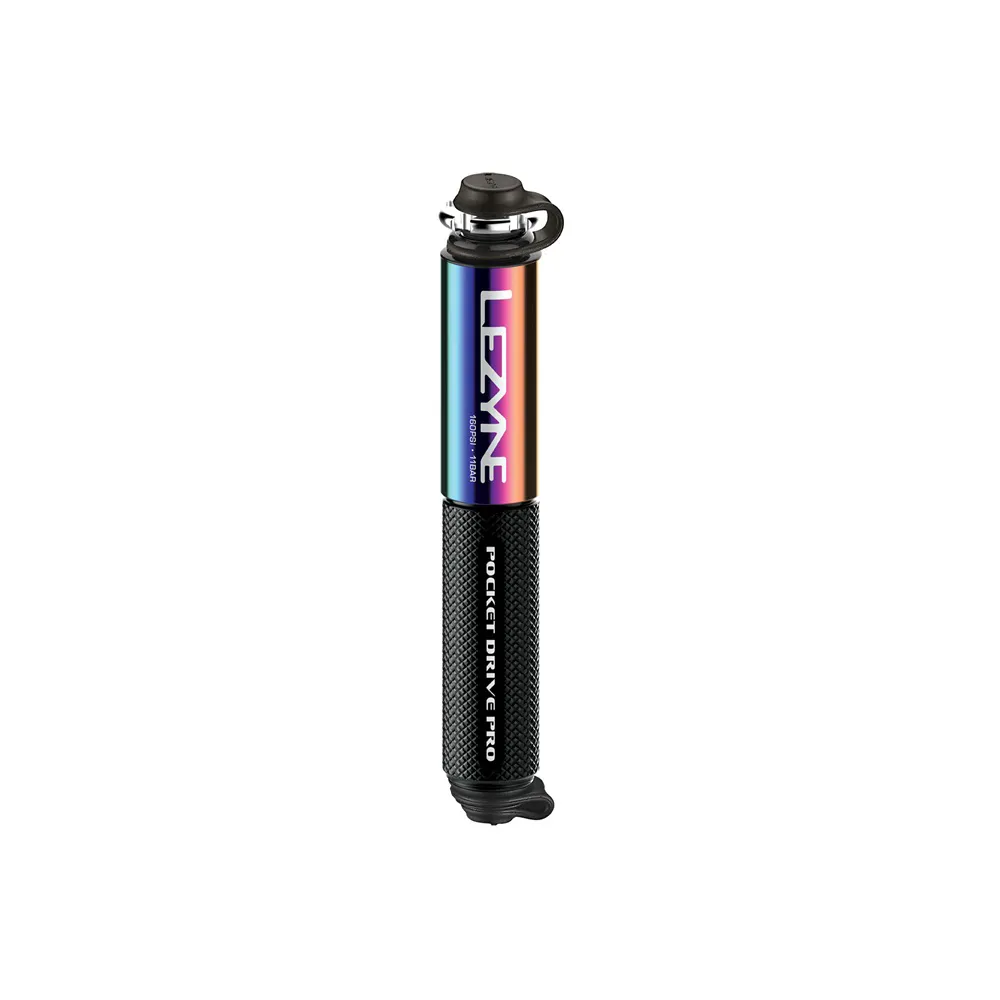 uPRISE Bikes Lezyne Pocket Drive Pro Hand Pump - Neo Metallic/Black | Price match, 365 day return s, 18-Month Warranty, Finance Available & Free UK Delivery