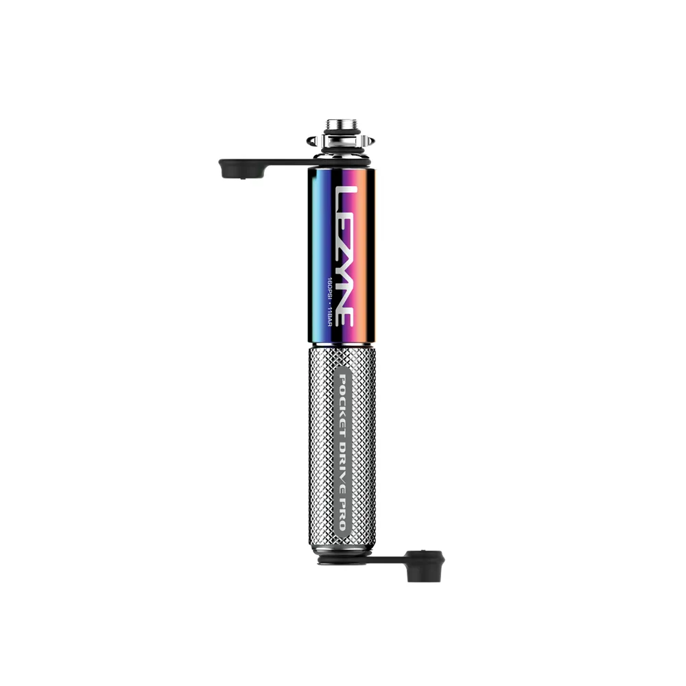 uPRISE Bikes Lezyne Pocket Drive Pro Hand Pump - Neo Metallic/Silver | Price match, 365 day return s, 18-Month Warranty, Finance Available & Free UK Delivery