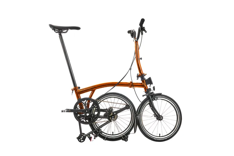 Brompton M4L P Line Urban 2024 Folding Bike - Flame Lacquer 50T-1