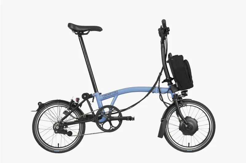 Brompton M6L C Line 2023 Electric Folding Bike Cloud Blue Black